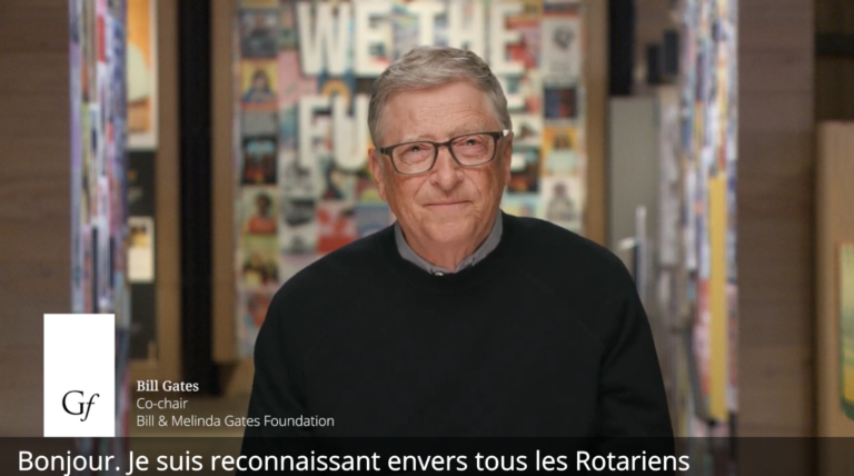 Vidéo : Bill Gates s’adresse aux Rotariens