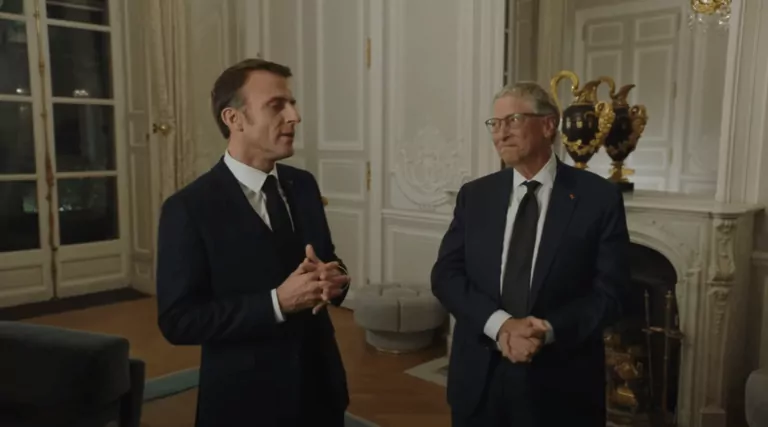 Emmanuel Macron et Bill Gates échangent sur la lutte contre la polio